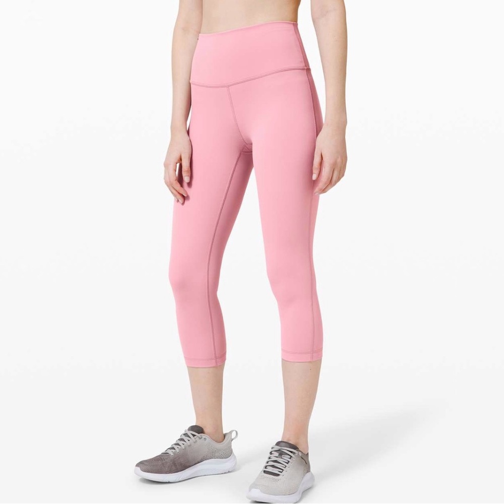 Lululemon pink taupe Wunder Under Crop high rise *Full-On Luxtreme 21" leggings - Picture 7 of 9